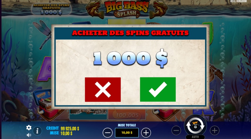 big bass splash, acheter des spins gratuits